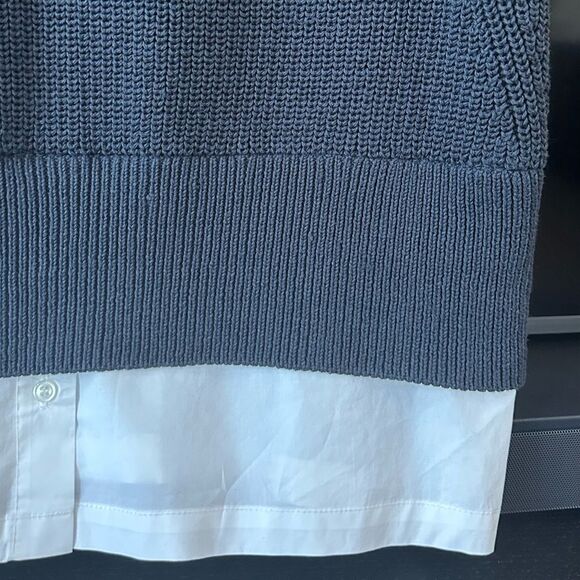 Brochu Walker Gray Sleeveless Sweater with White Hem - Picture 4 of 9